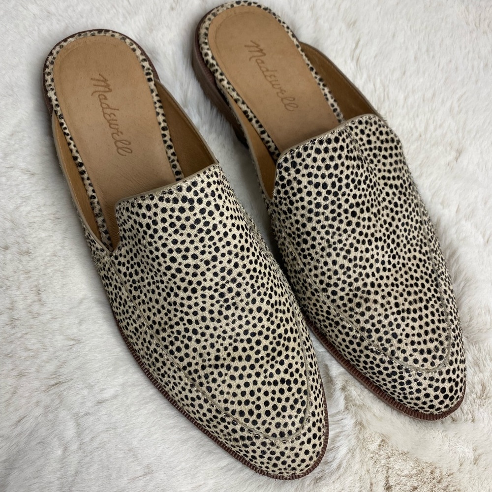 Madewell speckled calf hair Mules